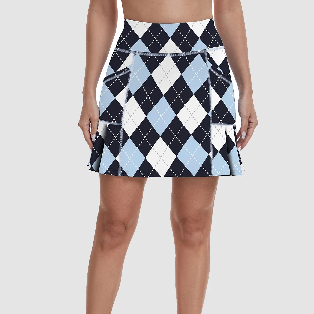 17" Pleated Skorts with Shorts and Pockets