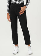 Black 37" Side-zip Ankle Pant with Pockets