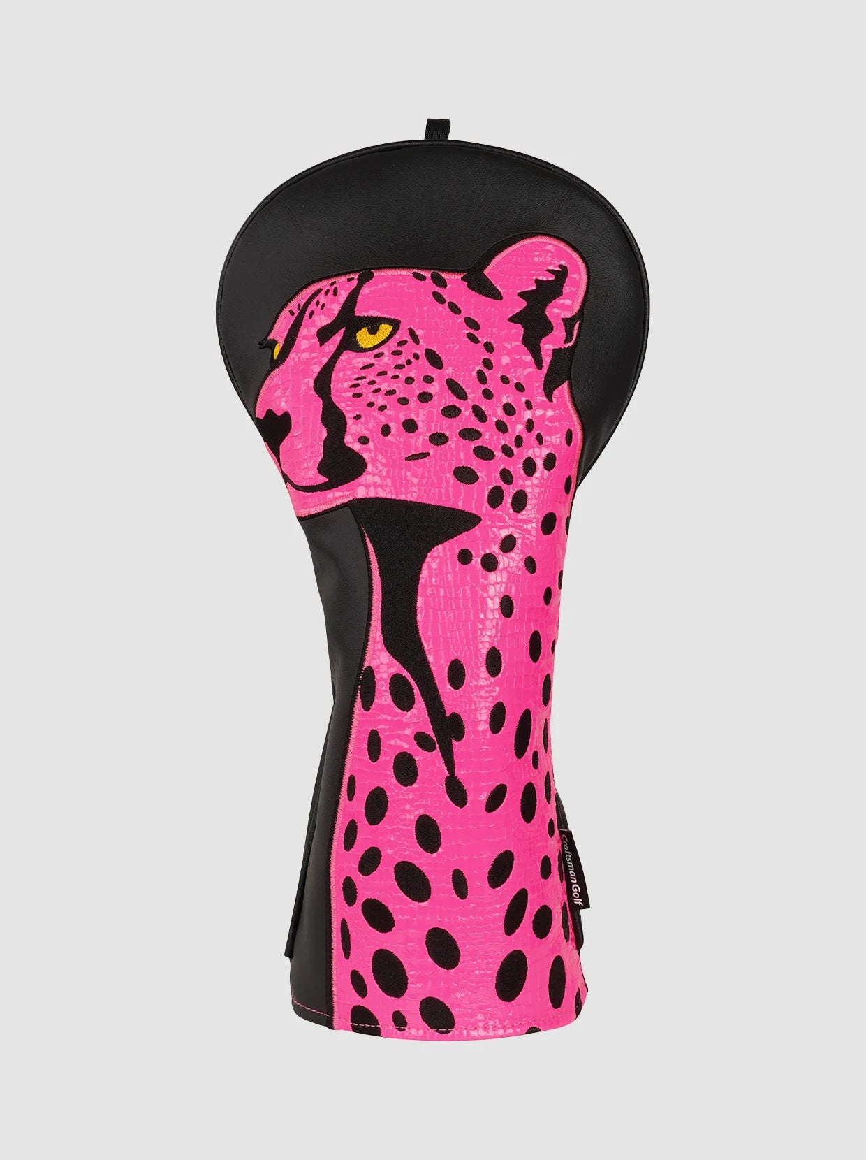 Pink Leopard PU Leather Golf Driver Cover
