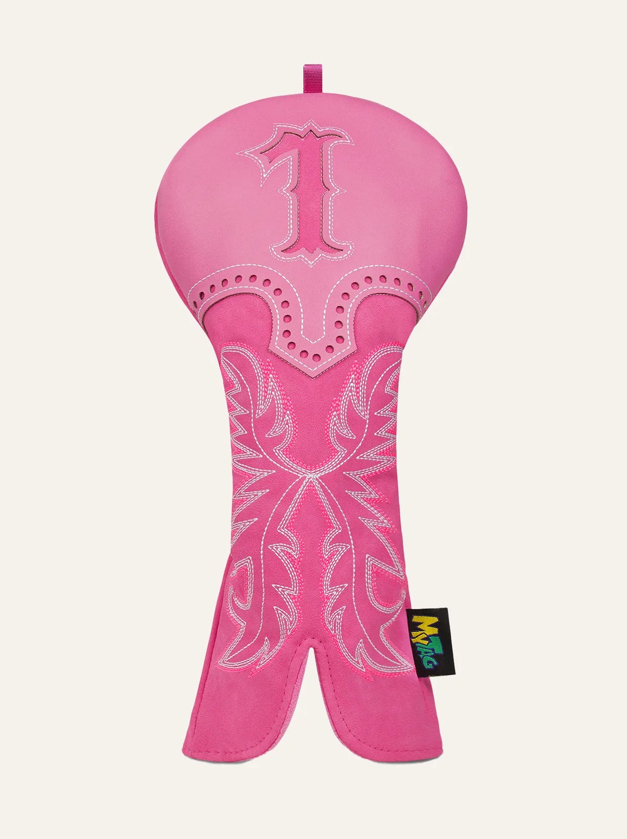 Mytag Pink Western Boots PU Leather Golf Driver Cover