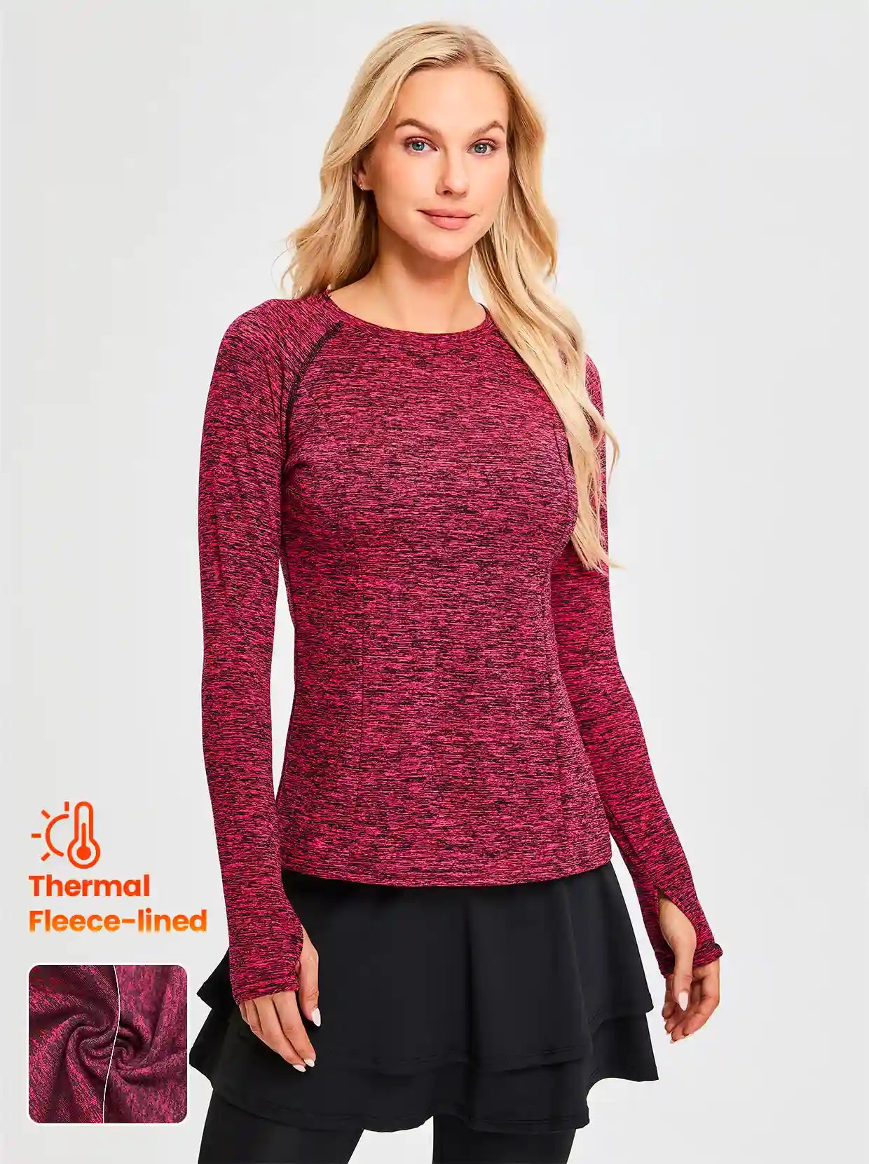 Women's Pullover Raglan-sleeve Thermal Tops