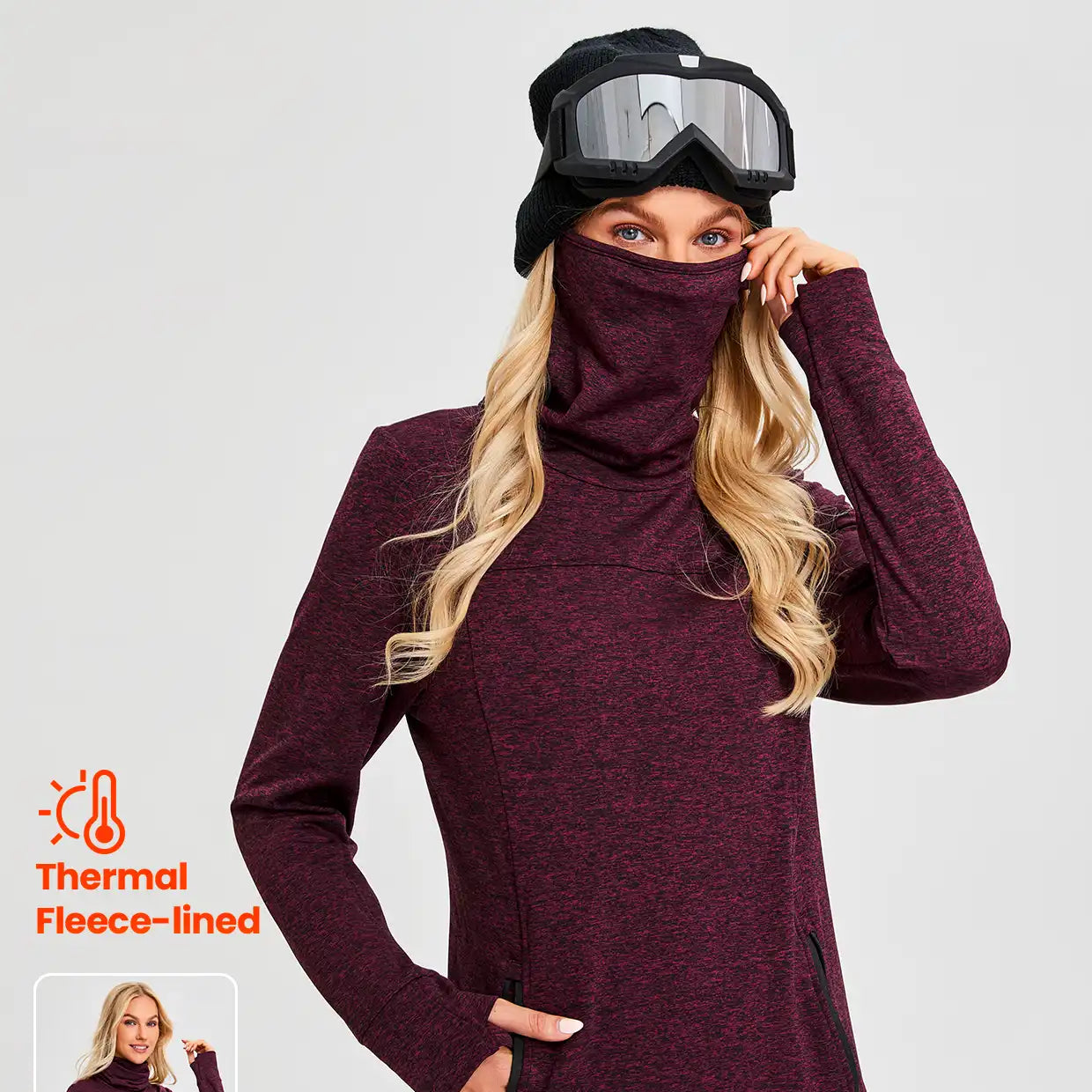 Ladies' Thermal Pullover with Mask