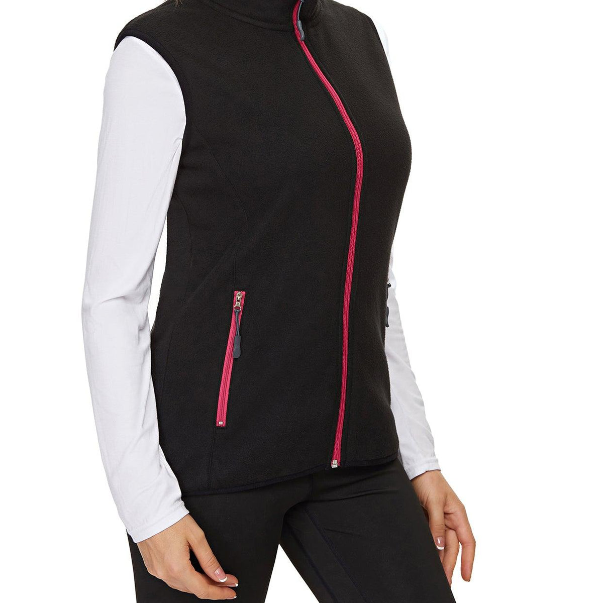 Black Ginger One Size Sleeveless Reversible Jacket - Black/Grey main image 1