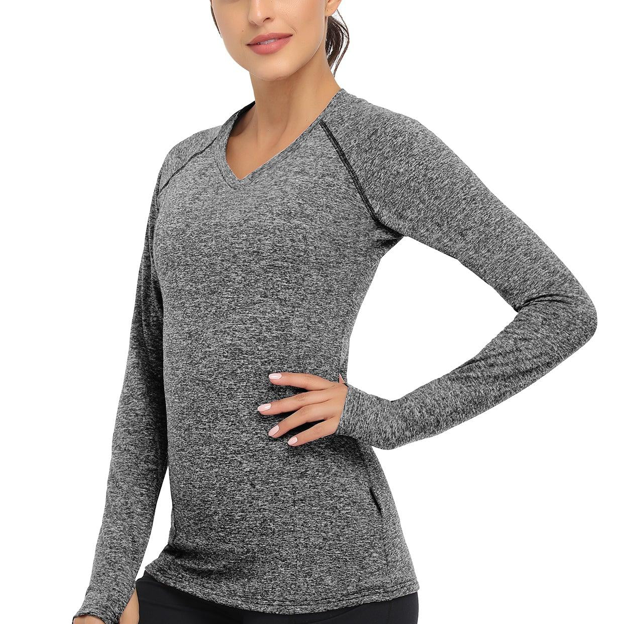 V-neck Long-sleeve Thermal Top for Women