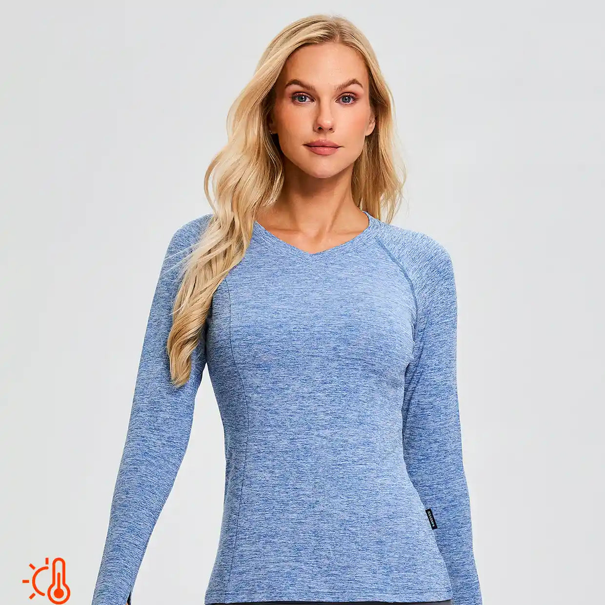 V-neck Long-sleeve Thermal Top for Women
