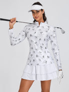 Black Flamingo Quarter-zip Long-sleeve Shirt for Women