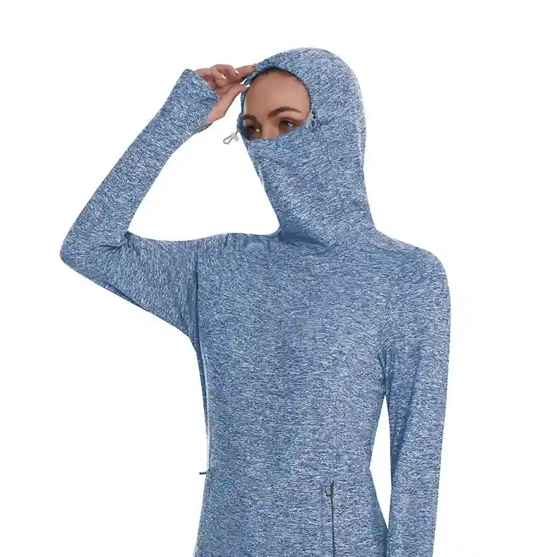 Ladies Pullover Long-sleeve Thermal Top With Thumb Holes