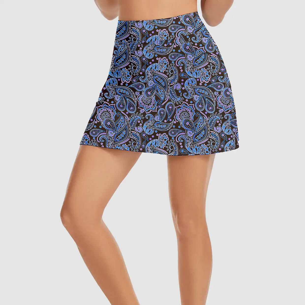 16" Tulip Back-pleated Active Skorts with Shorts and Pockets