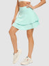 16" Ruffle Pleated Tennis Skorts with Pockets and Shorts