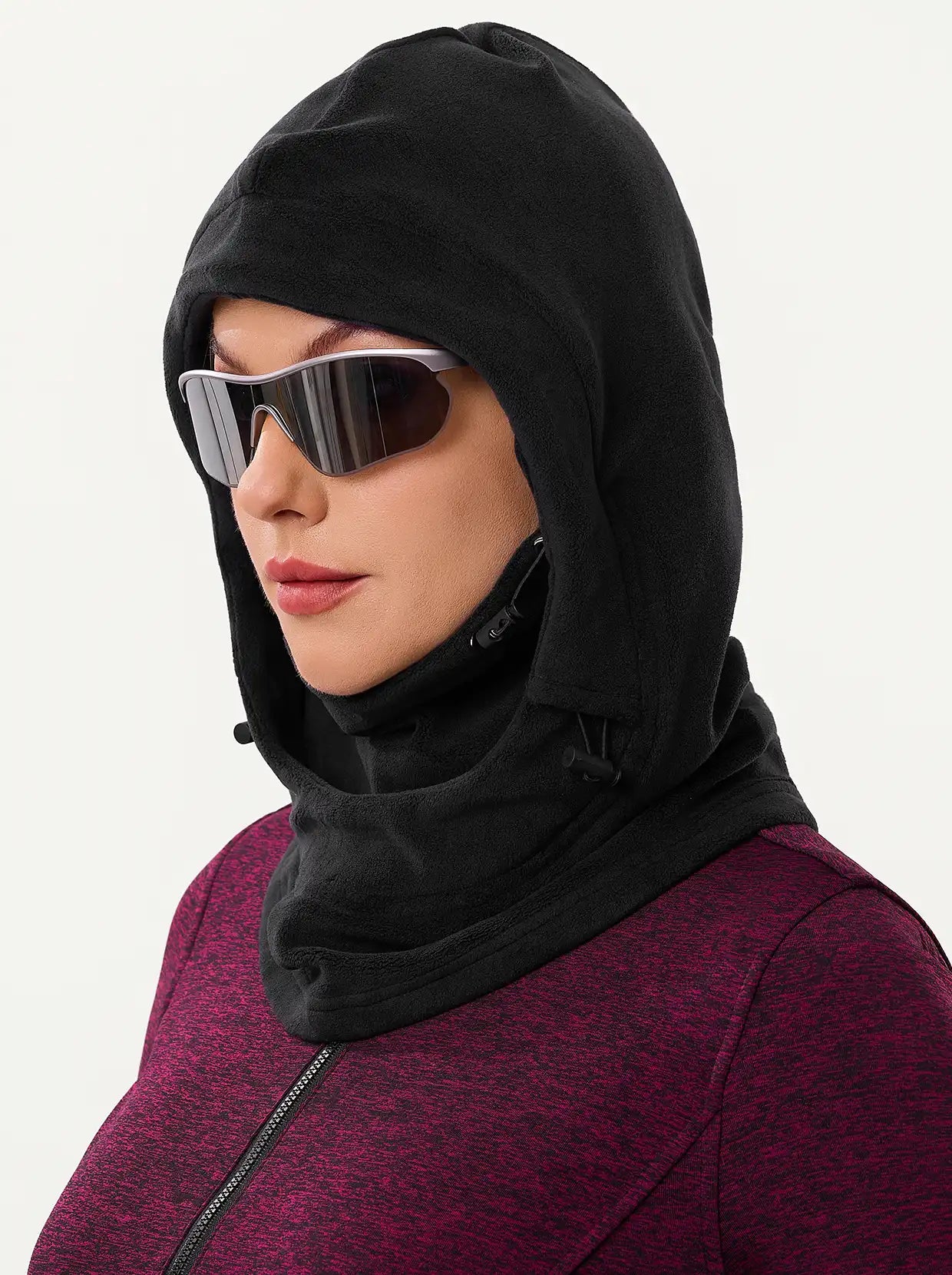 Black Fleece Hinged Balaclava