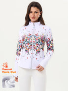 Thermal Colorful Floral Full-zip Golf Jacket