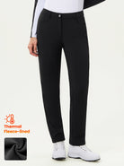 High-Elastic Black 34" Thermal Golf Pants
