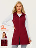 Long Two-way Zipper Thermal Hooded Vest