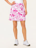 18.5" Pink Peony A-line Golf Skorts with Shorts and Pockets