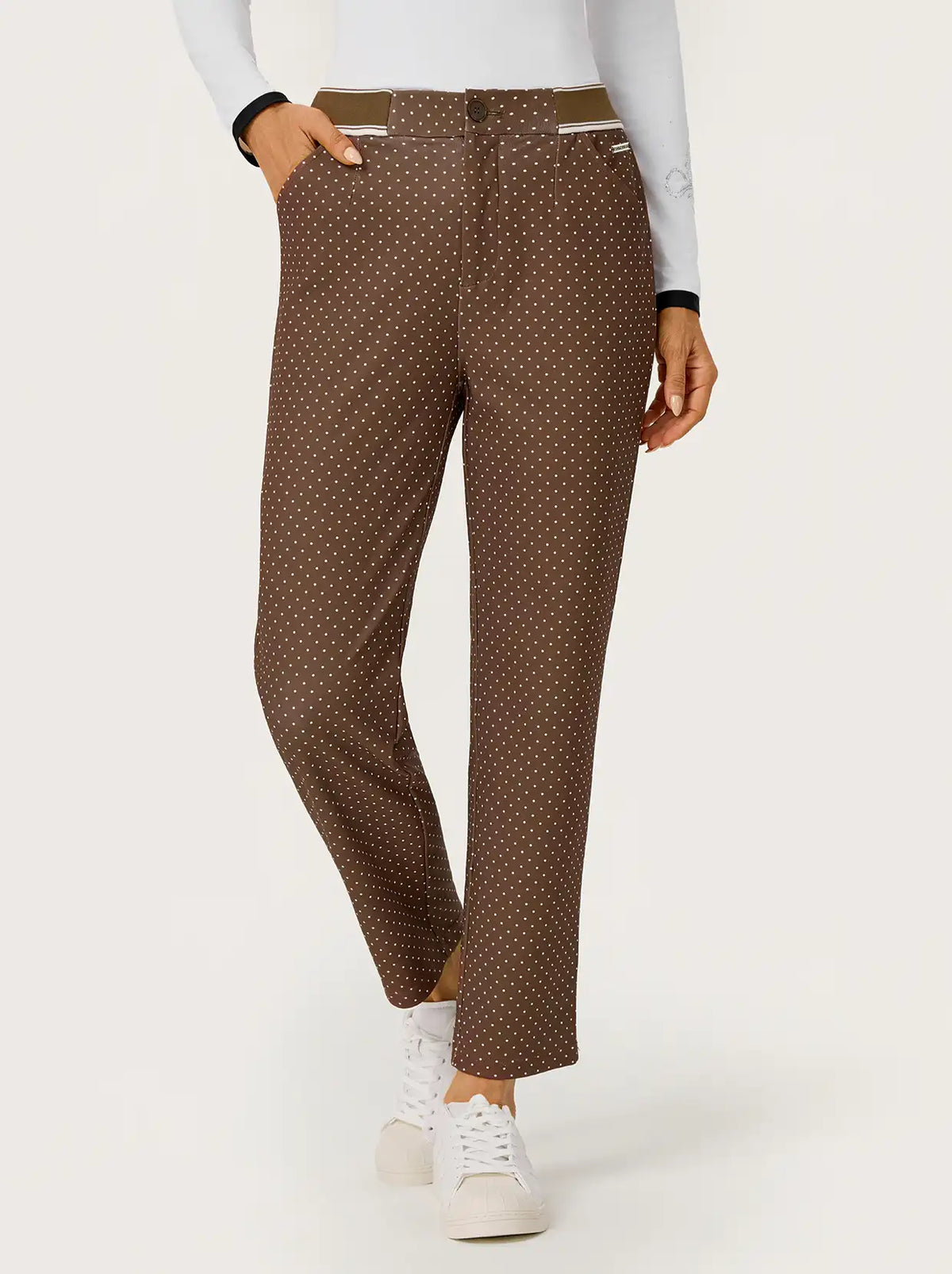 26" White Dot Golf High-rise Golf Pants