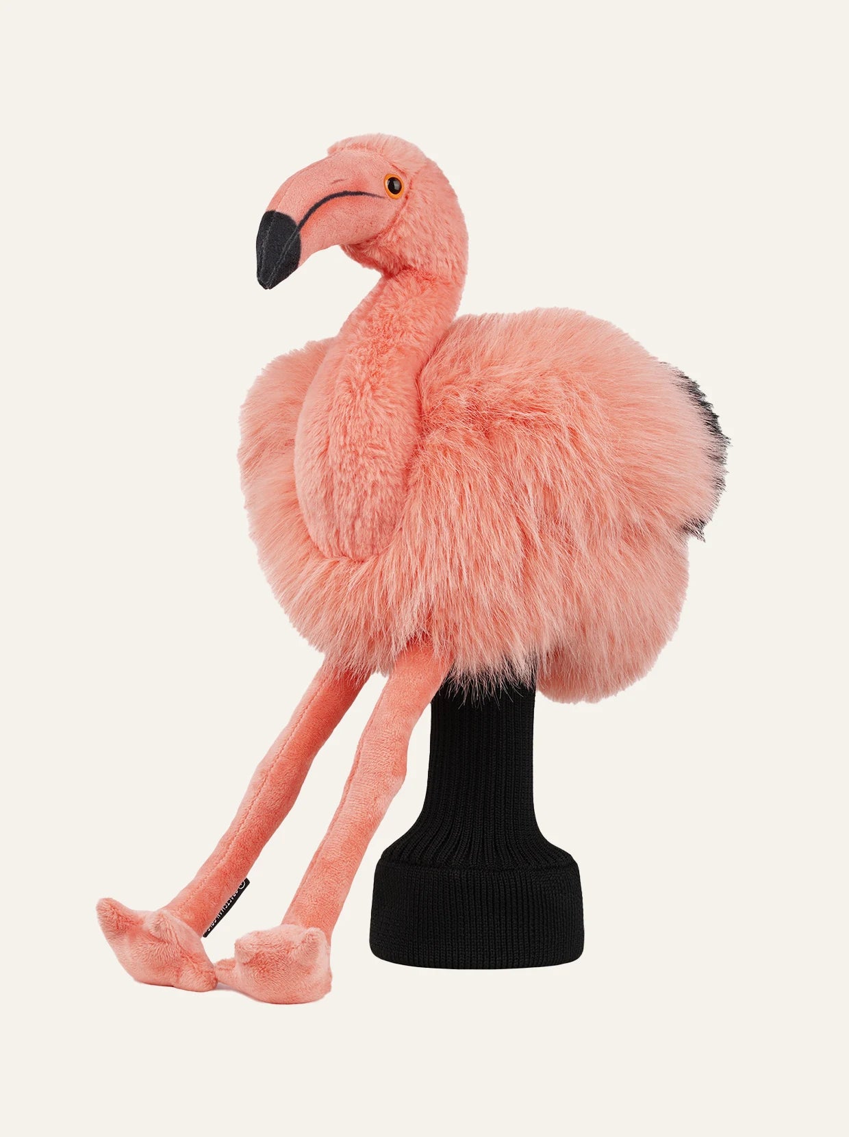 Mytag Orange-Pink Flamingo Plush Driver Cover with Socks