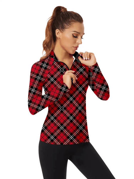 women's long sleeve polo shirt