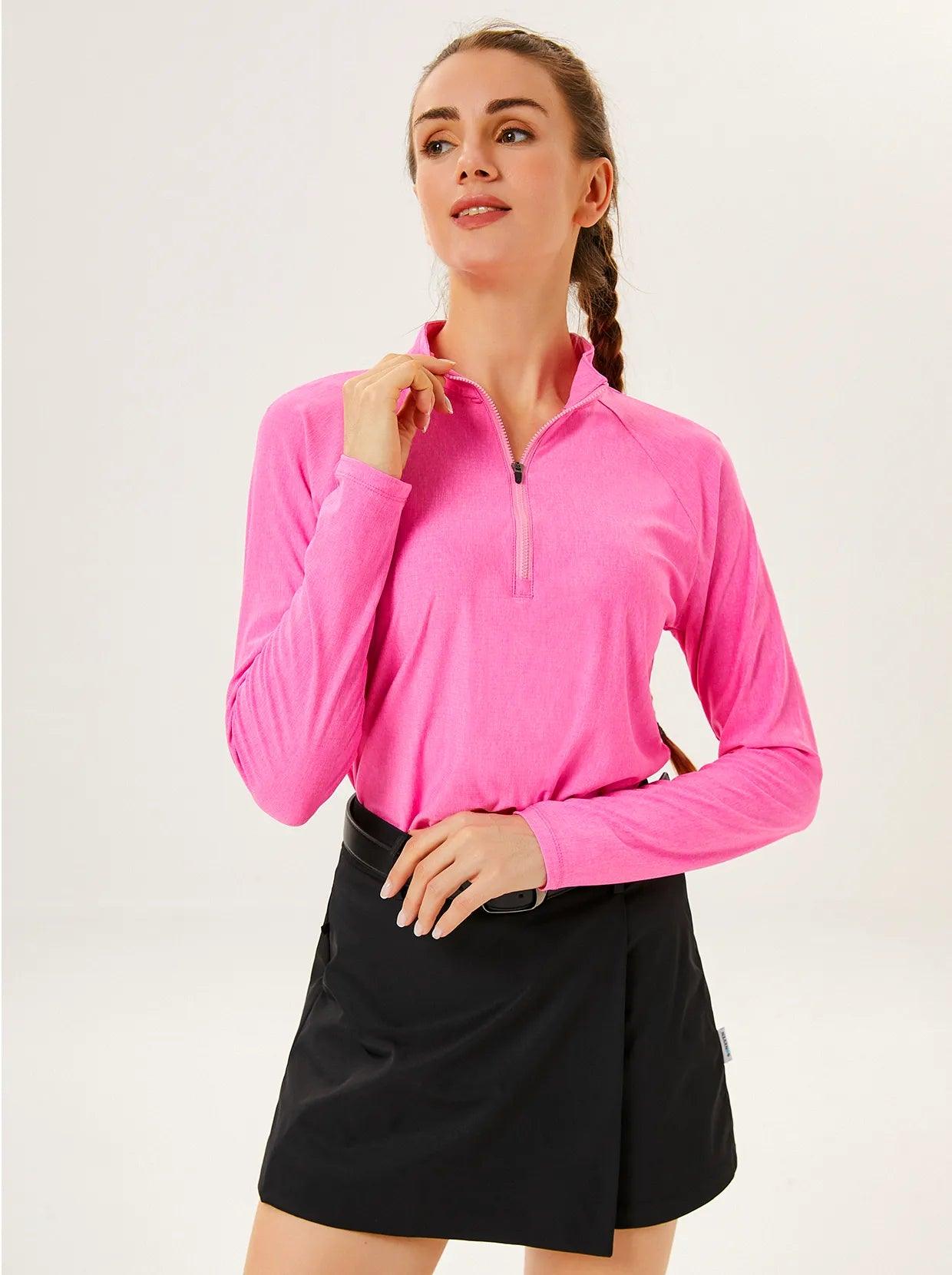 Colorful Villain V-Neck Long-sleeve Golf Shirt for Women