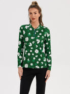 White Shamrock Quarter-Zip Long-sleeve Shirt for Women