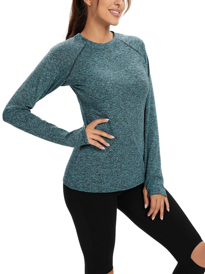 Crew-neck Long-sleeve Thermal Top for Women