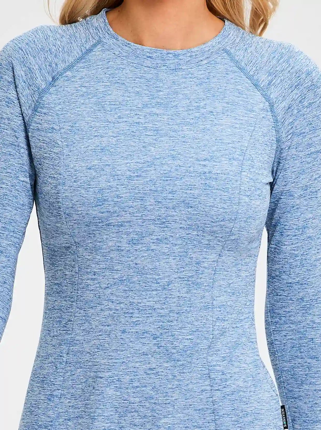 Light Blue Pullover Thermal Underwear for Women