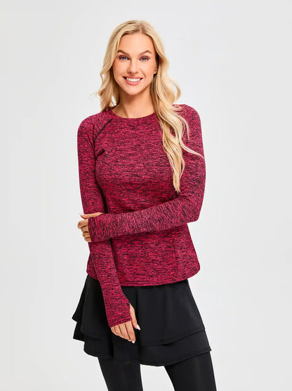 Women's Pullover Raglan-sleeve Thermal Tops