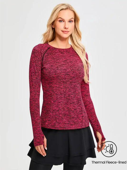 Women's Pullover Raglan-sleeve Thermal Tops