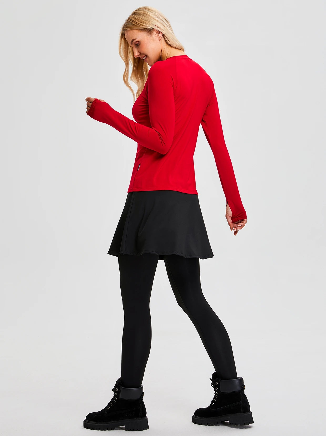 Crew-neck Long-sleeved Fleece top for Women