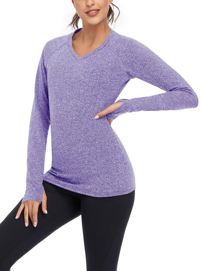 V-neck Long-sleeve Thermal Top for Women