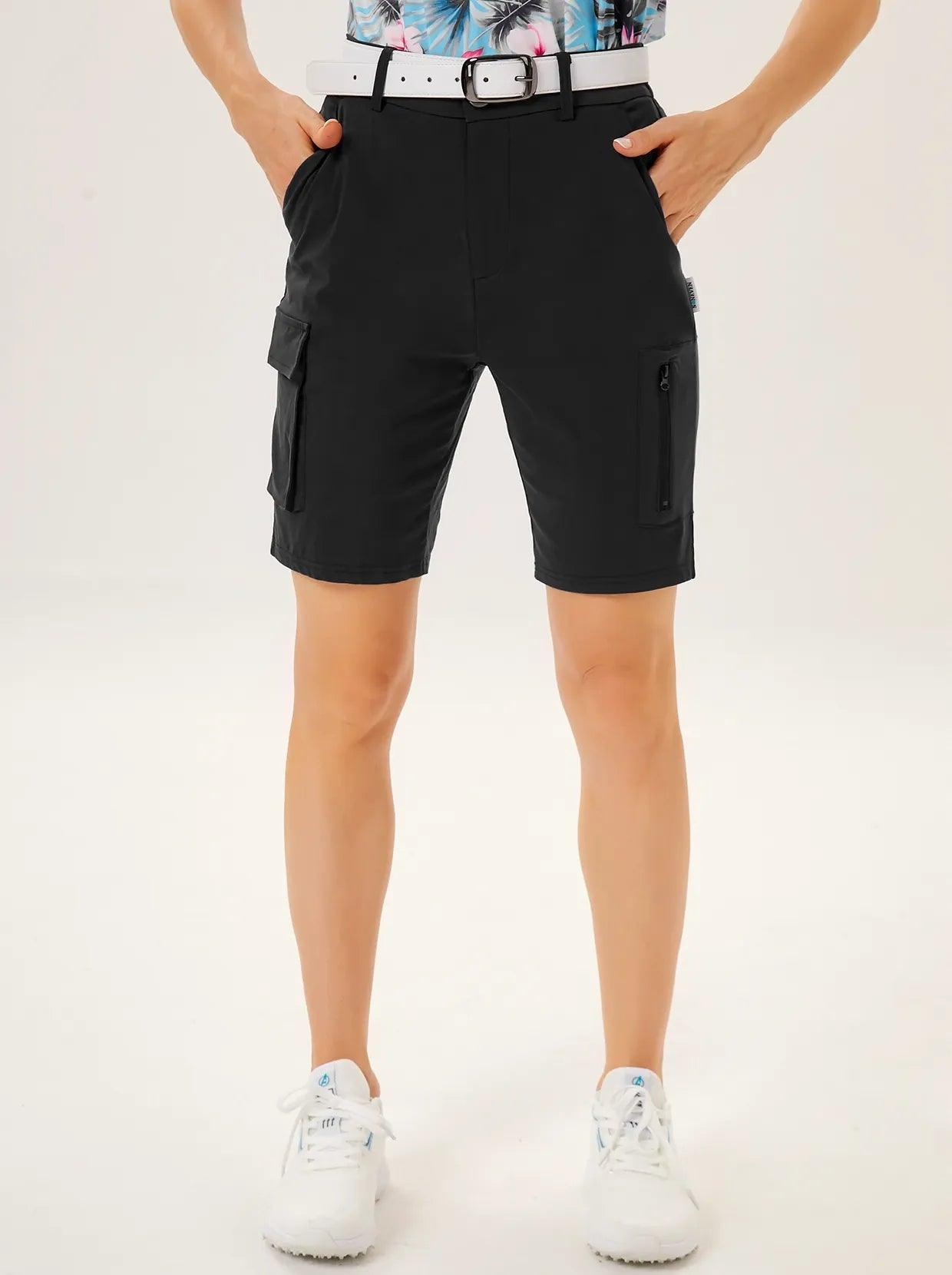 Black Athletic Shorts with 6 pockets