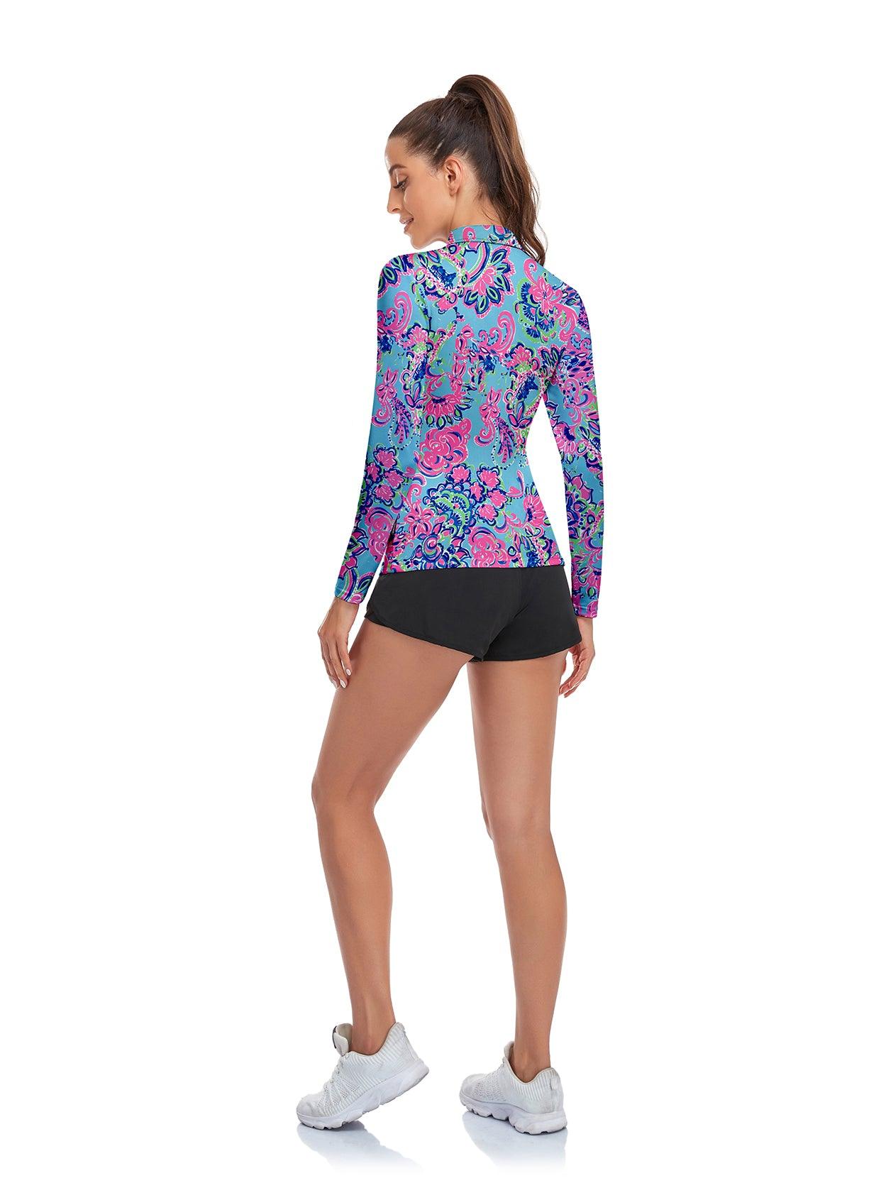 Bontanical Floral Long-sleeve Polo for Ladies