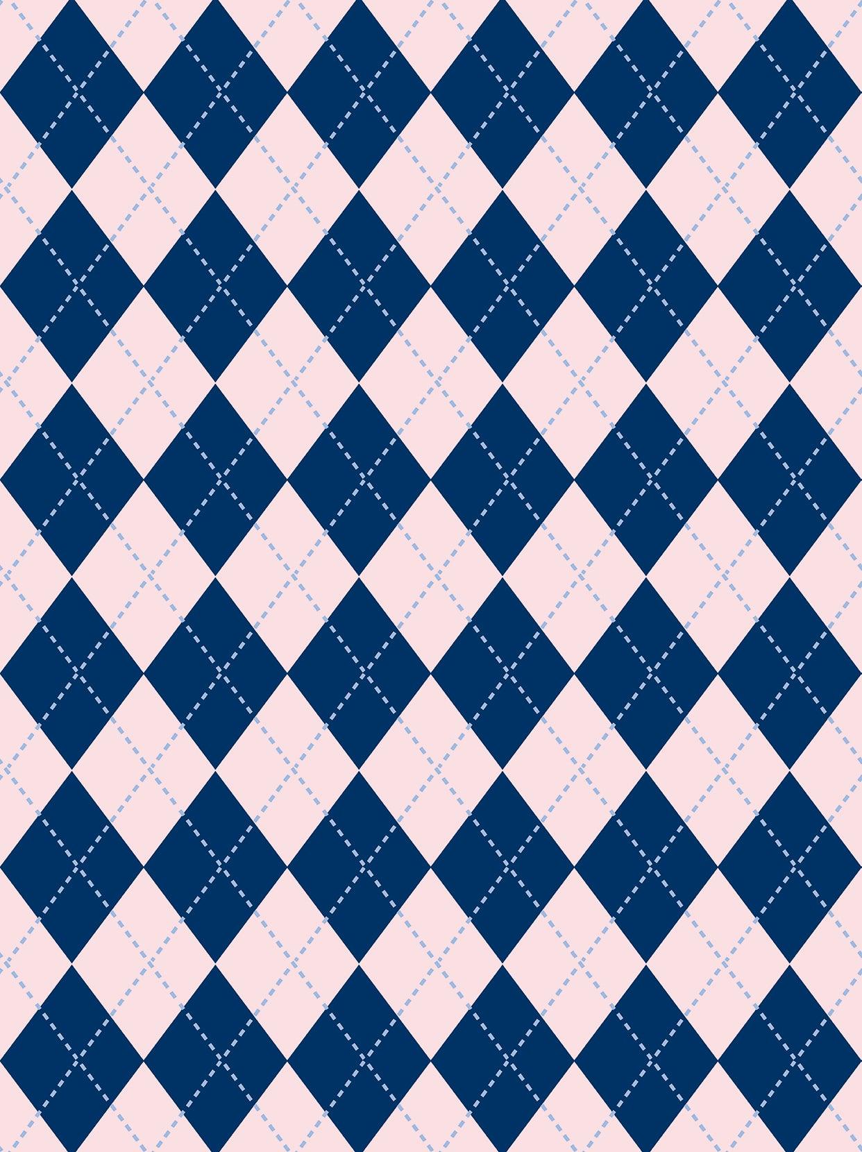 Pink and Blue Checkerboard Athletic Polo Shirts For Women