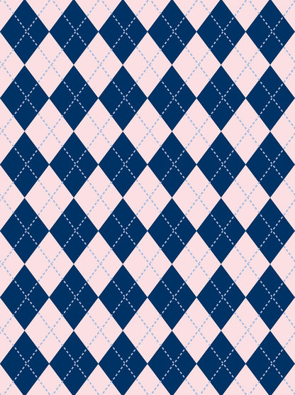 Pink and Blue Checkerboard Athletic Polo Shirts For Women