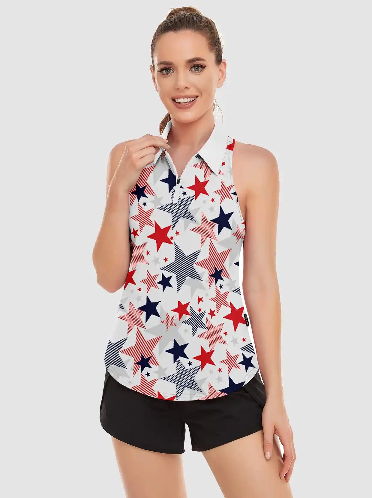 Stars Racerback Athletic Shirt For Women