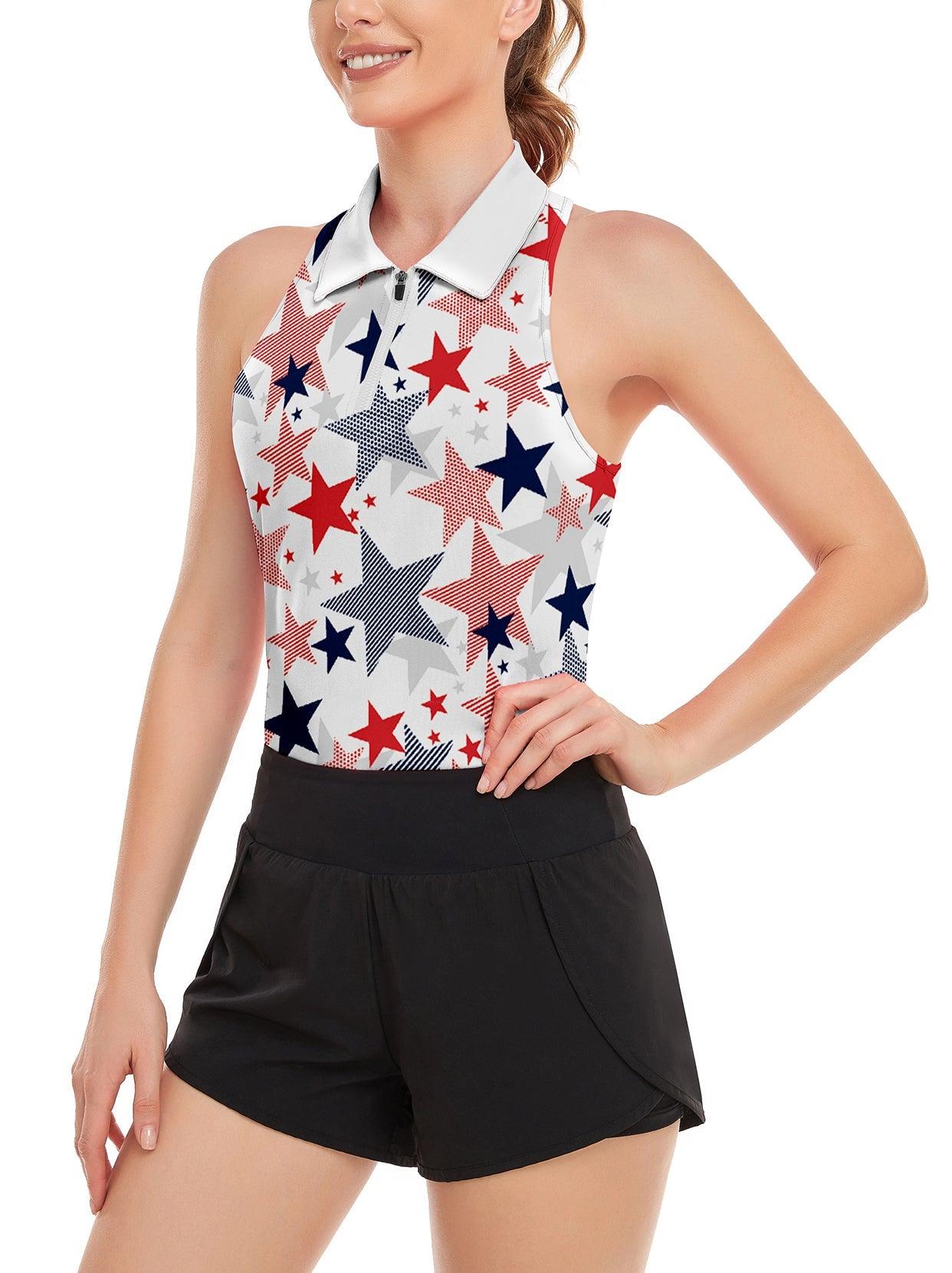 Stars Racerback Athletic Shirts For Women