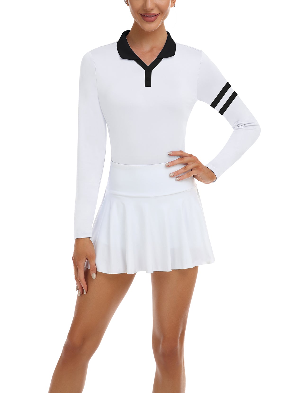 white tennis shirt ladies