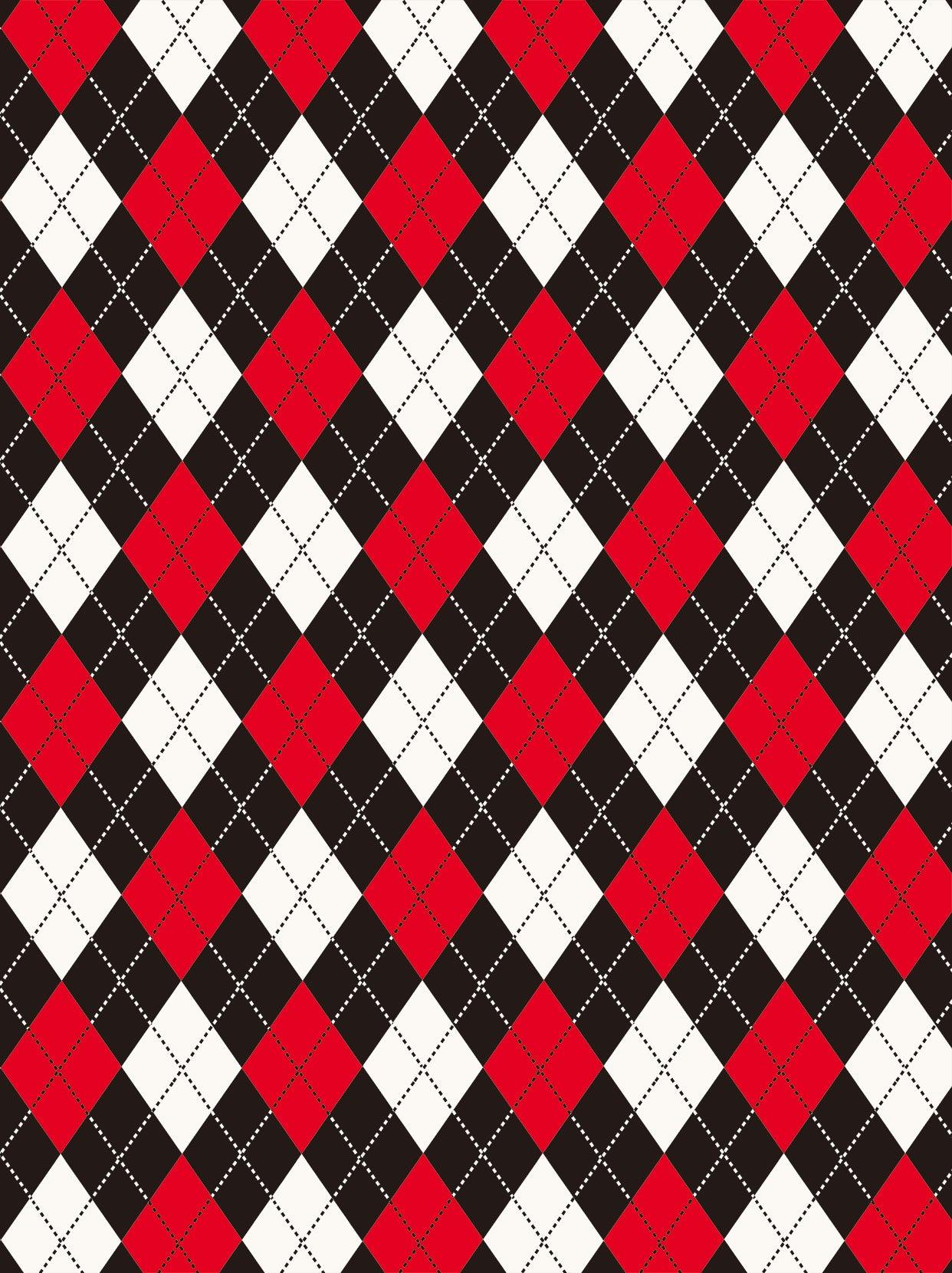 Red and Black Checkerboard V-neck Racerback Top