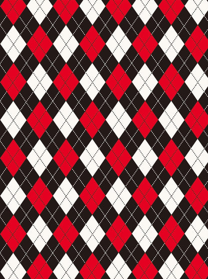 Red and Black Checkerboard V-neck Racerback Top