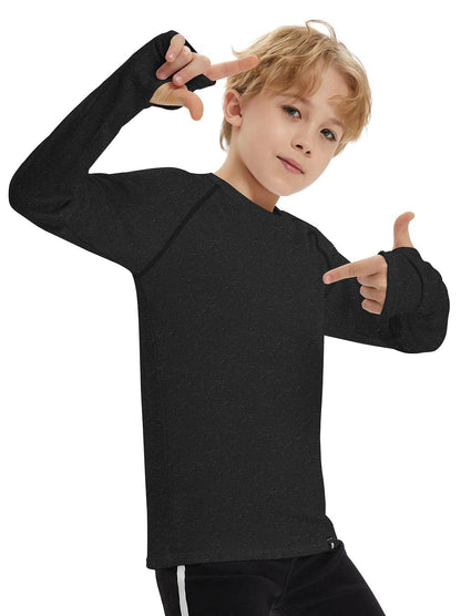 Crew-neck Long-sleeve Thermal Top for Kids