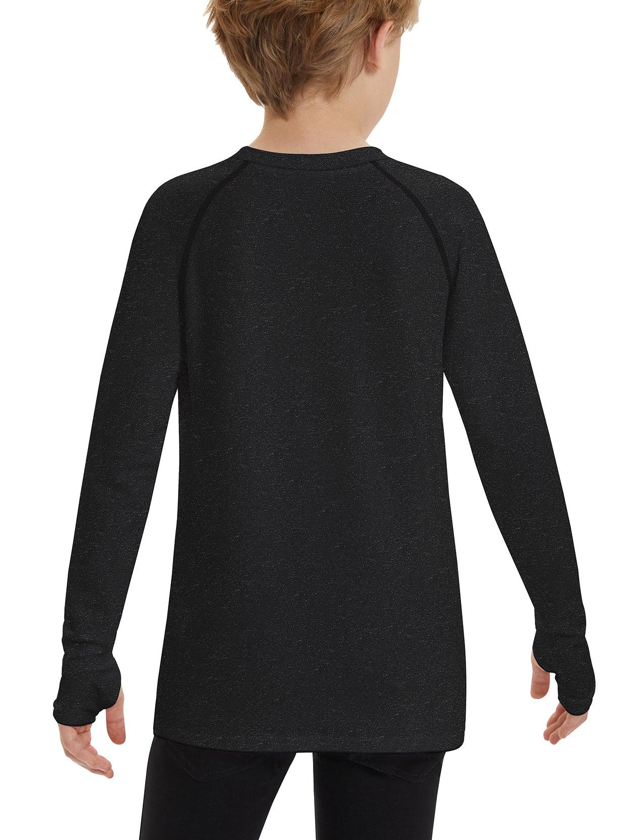 Crew-neck Long-sleeve Thermal Top for Kids