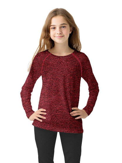 Youth Kids Unisex Thermal -☀️SO® Red Compression Shirt Long Sleeve Fleece Lined Base Layer Football Athletic Undershirt Cold Gear