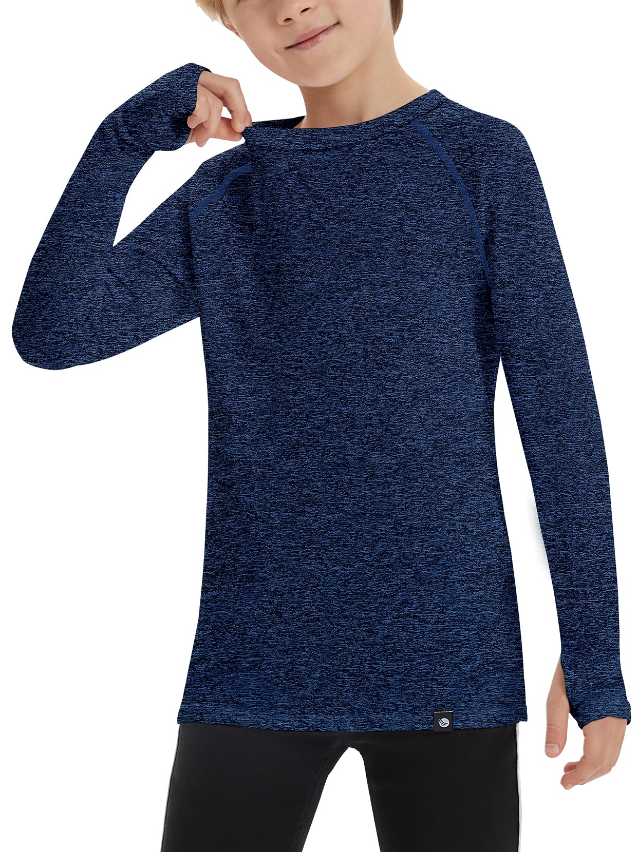 Crew-neck Long-sleeve Thermal Top for Kids