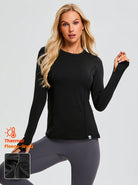 Women's Long-sleeve Fleece Top with Thumb holes