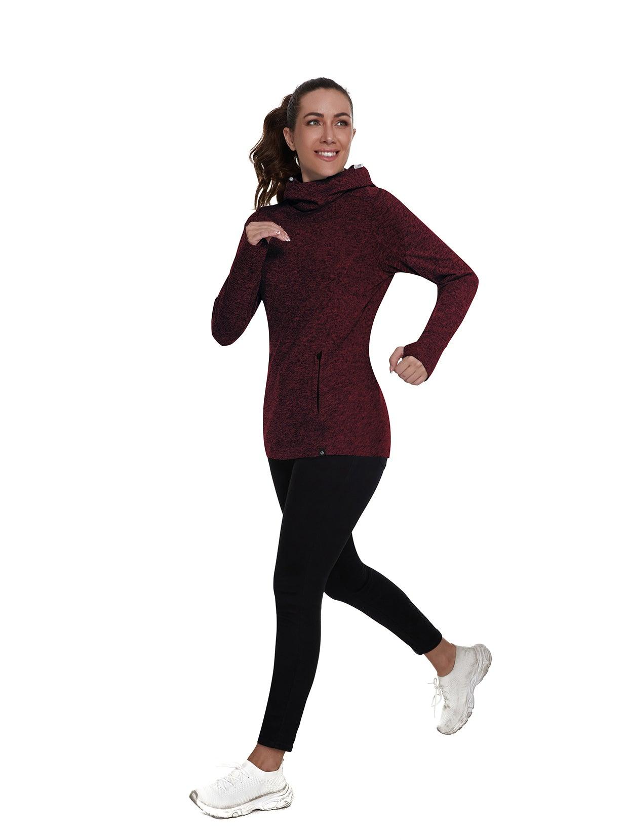 Ladies Pullover Long-sleeve Thermal Top With Thumb Holes