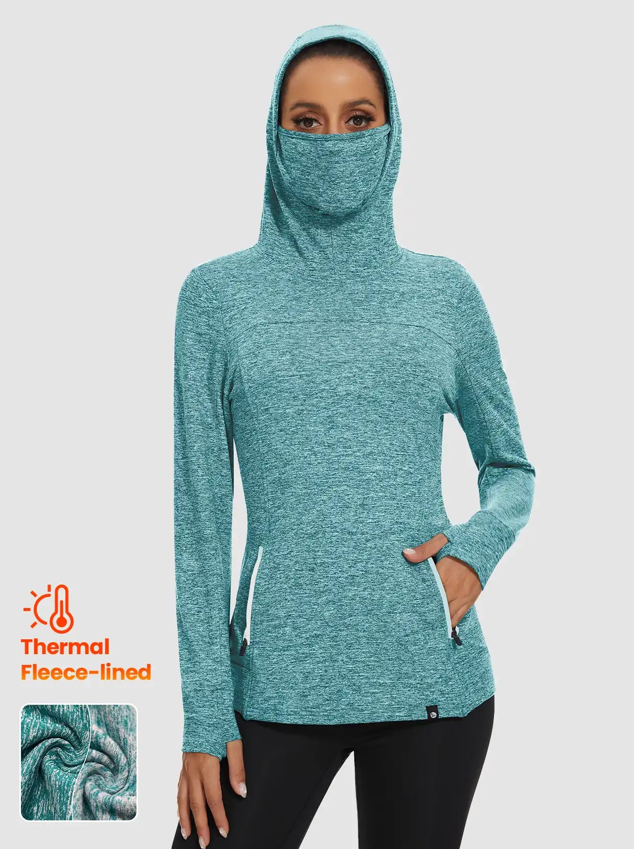 Women's Hooded Thermal Top with Neck Gaiter
