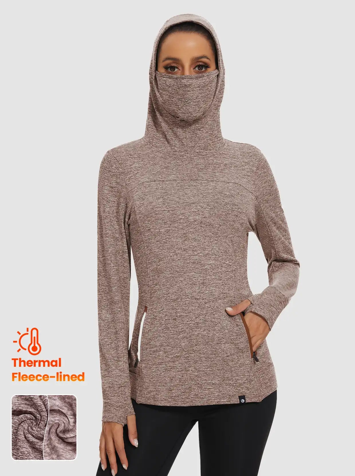 Women's Hooded Thermal Top with Neck Gaiter