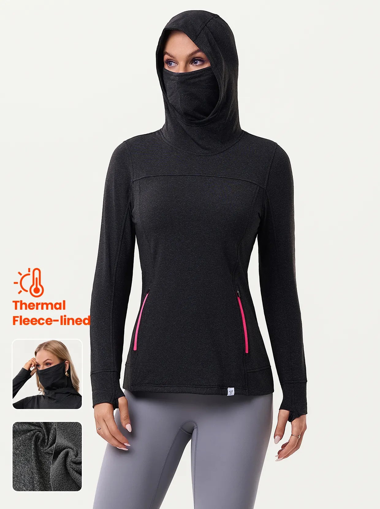 Women's Hooded Thermal Top with Neck Gaiter
