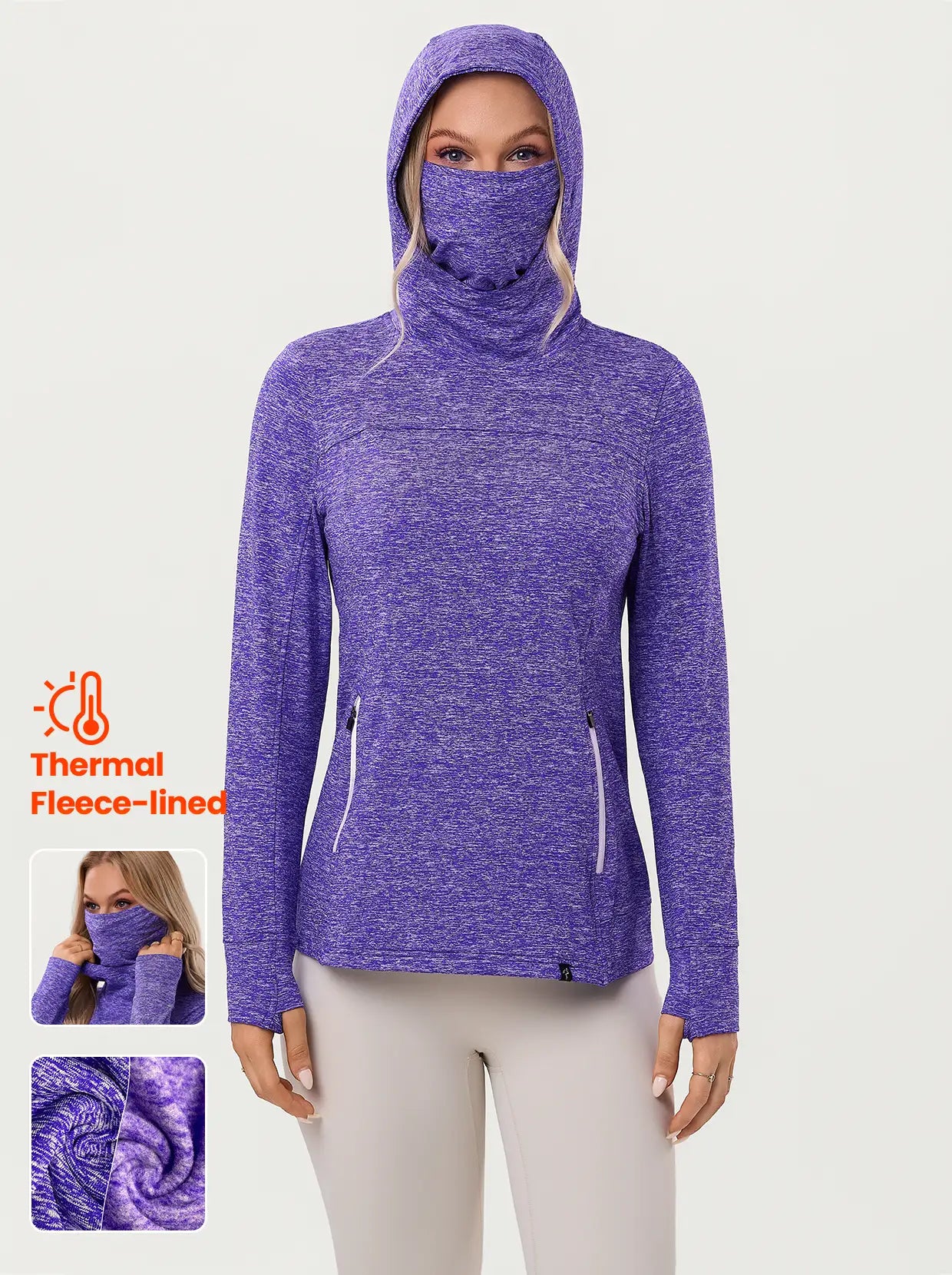Women's Hooded Thermal Top with Neck Gaiter