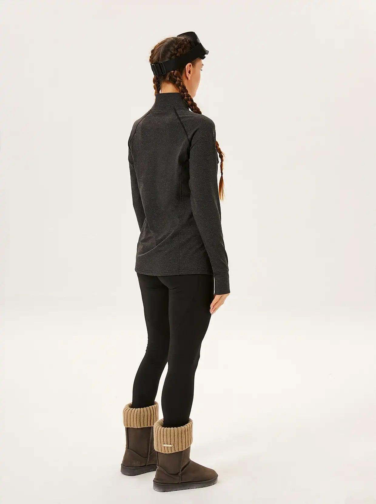 Quarter-zip long-sleeve Thermal Top for Women