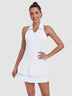 Solid Color 32" V-neck Racerback Athletic Dresses with Shorts